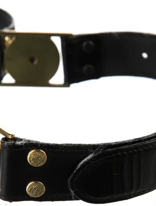 Gianni Versace Medusa Insignia Leather Waist Belt