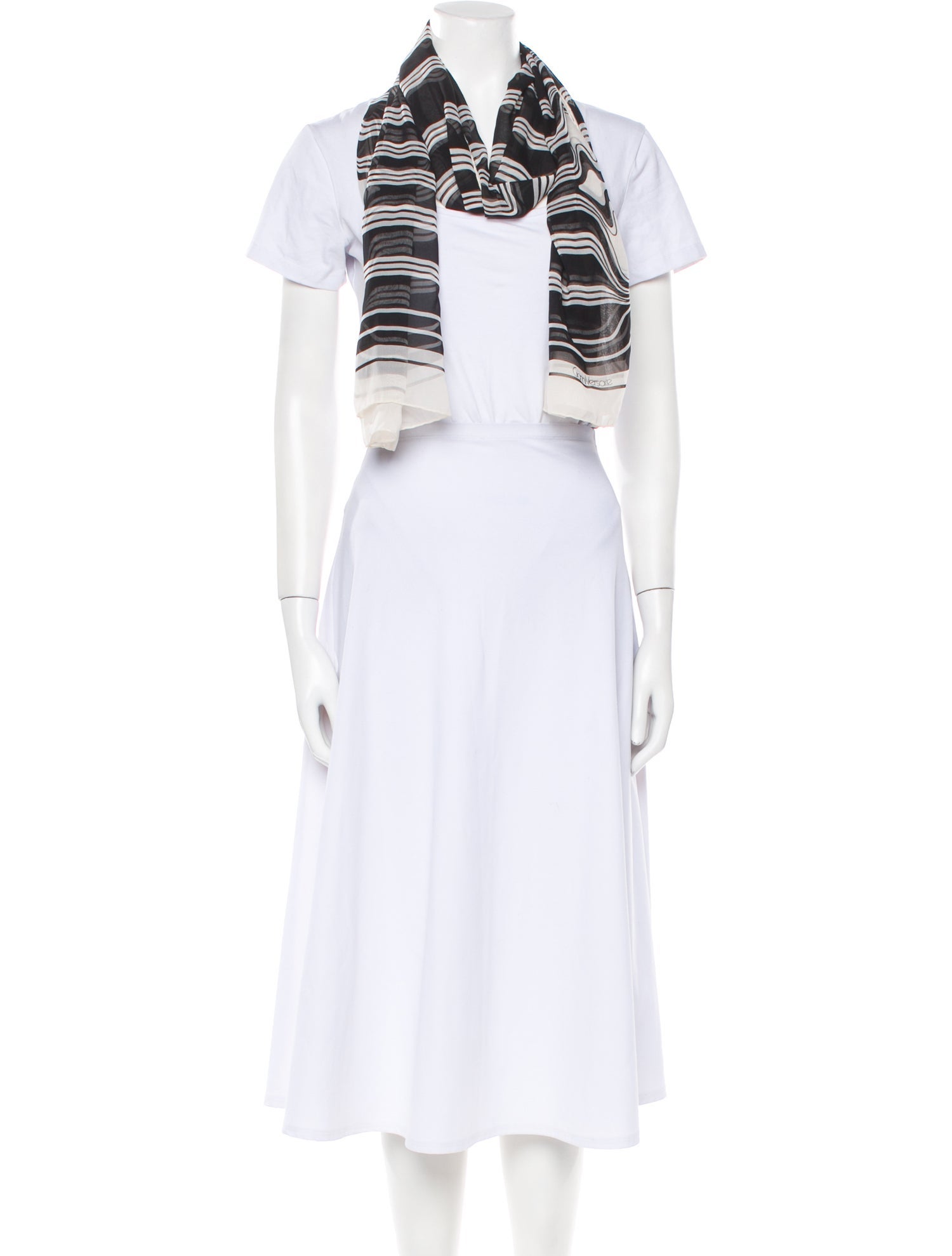 Gianni Versace Silk Striped Scarf