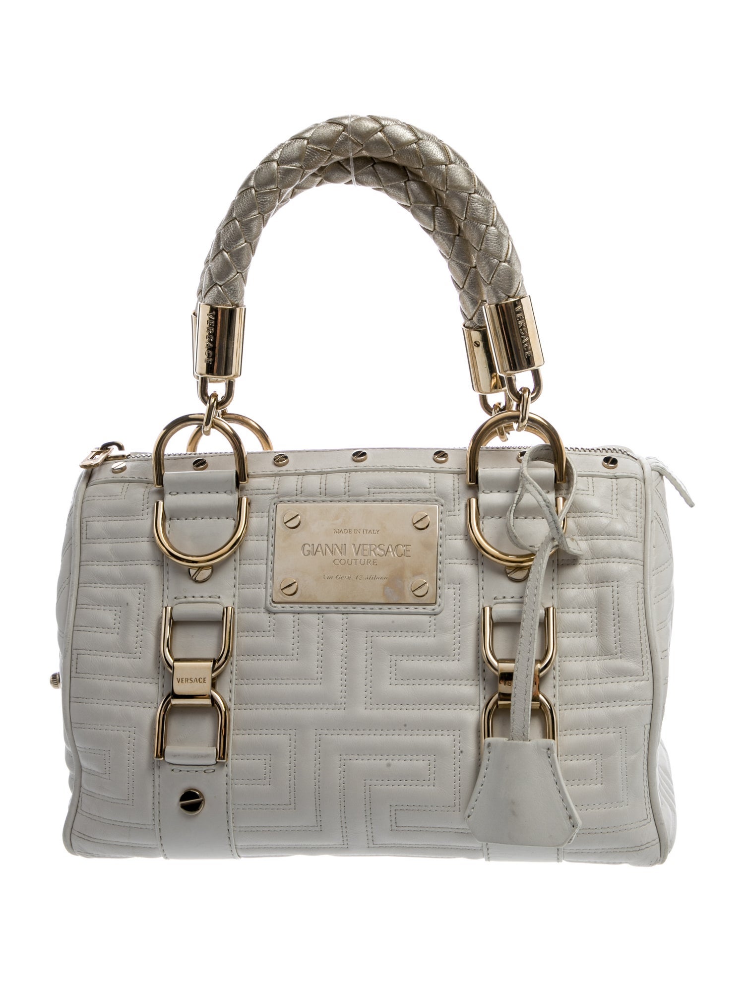 Gianni Versace Grecca Top Handle Bag