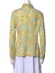 Gianni Versace Silk Printed Button-Up Top