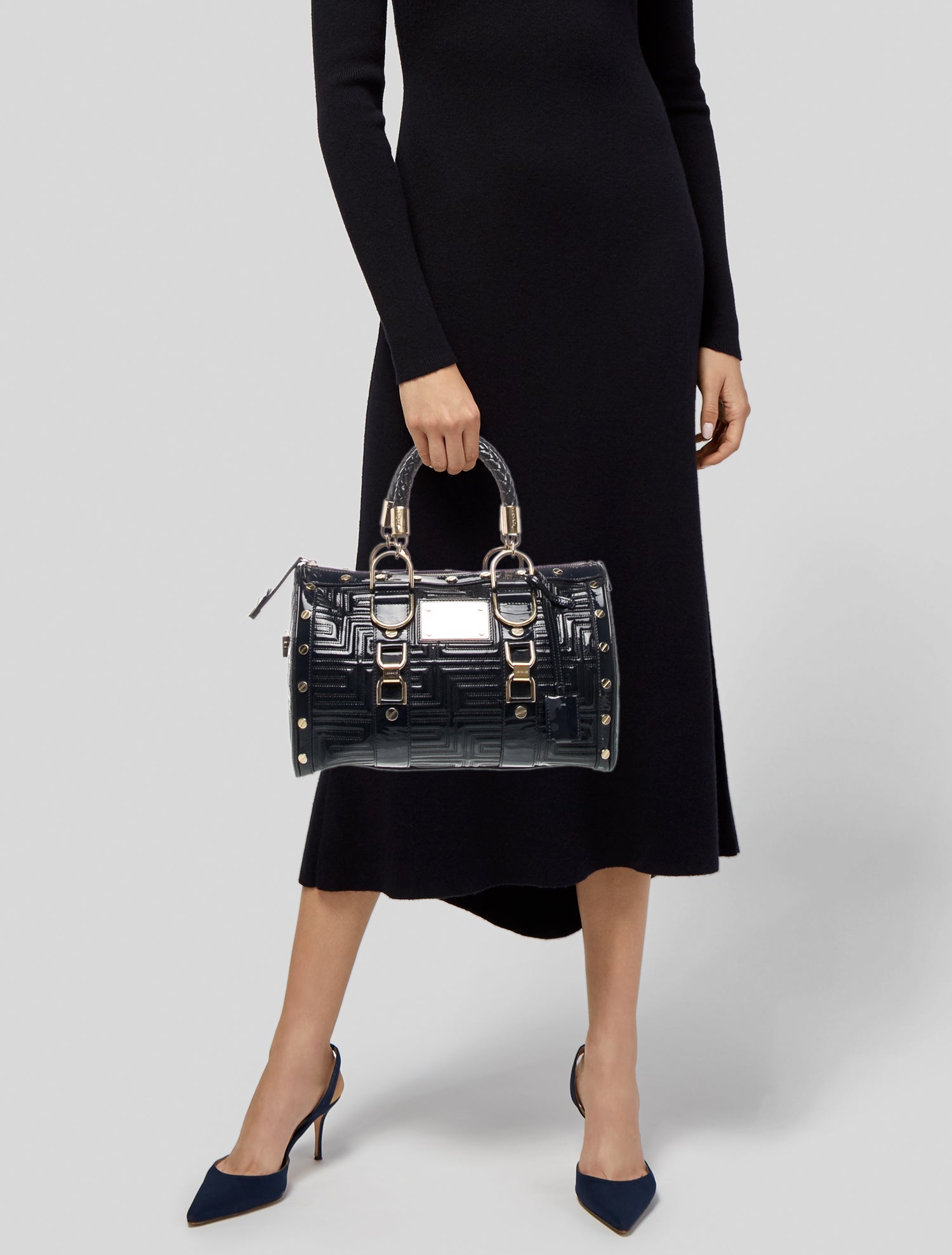 Gianni Versace Quilted Top Handle Bag