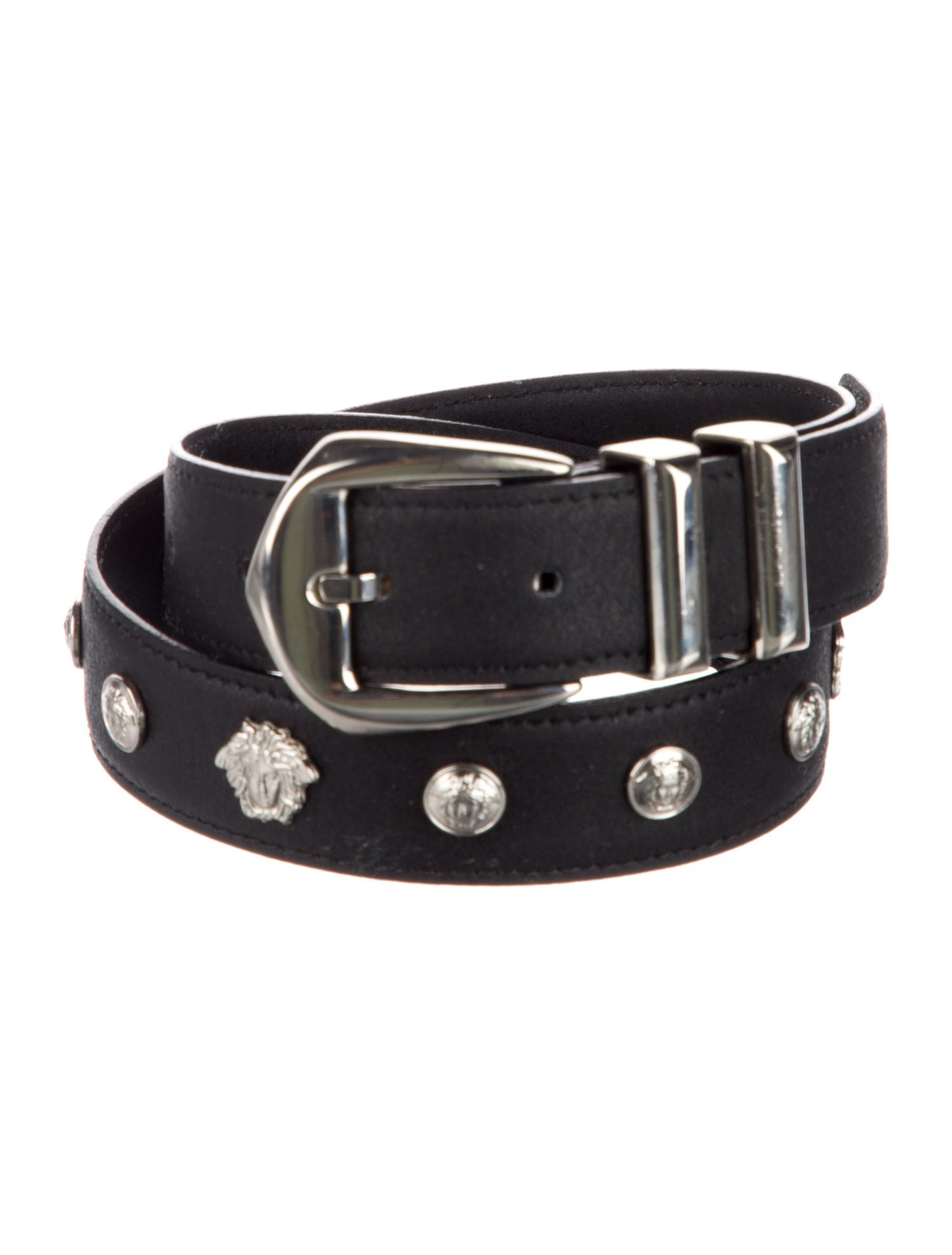 Gianni Versace Medusa Insignia Leather Belt
