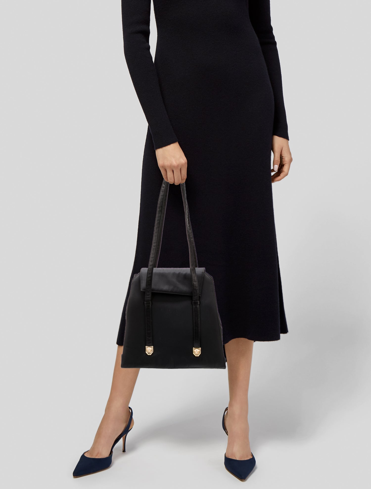 Gianni Versace Nylon Shoulder Bag