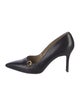 Gianni Versace Medusa Insignia Leather Pumps