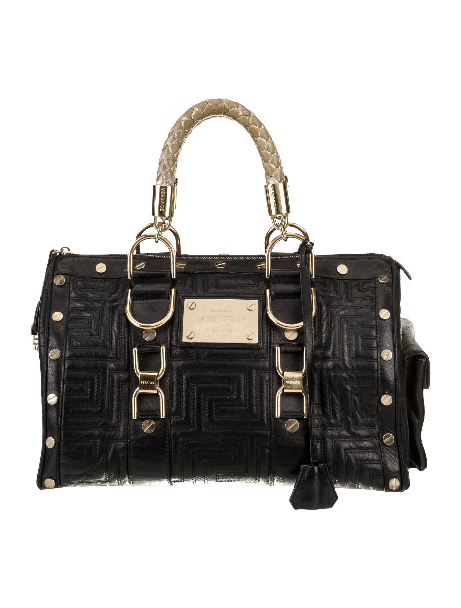 Gianni Versace Quilted Top Handle Bag