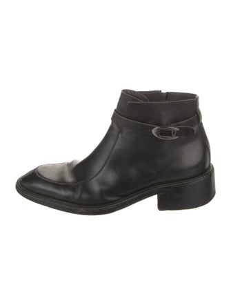 Gianni Versace Medusa Insignia Leather Boots