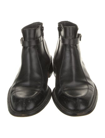 Gianni Versace Medusa Insignia Leather Boots