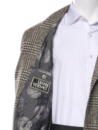 Gianni Versace 1990's Houndstooth Print Blazer