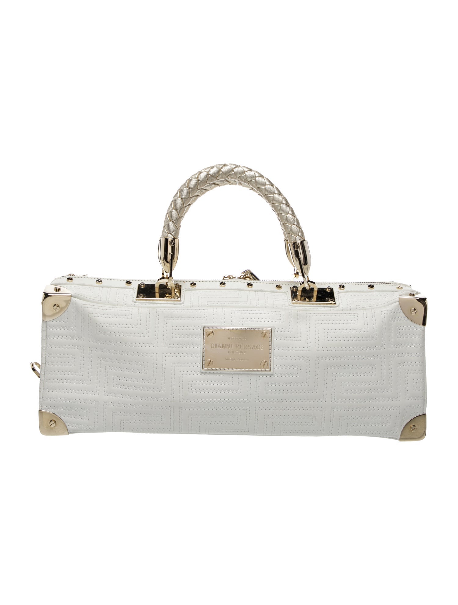 Gianni Versace Leather Top Handle Bag