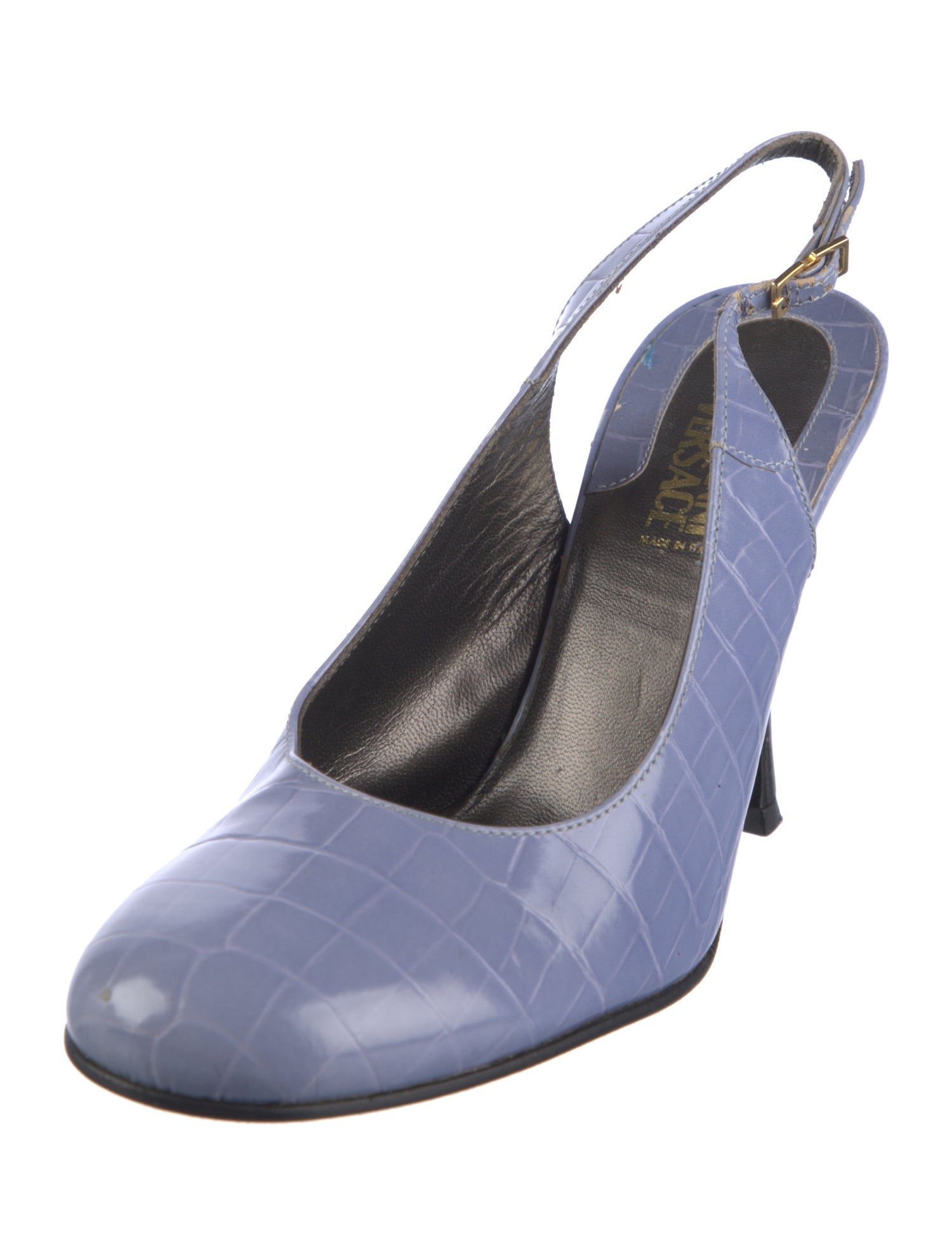 Gianni Versace Lizard Slingback Pumps