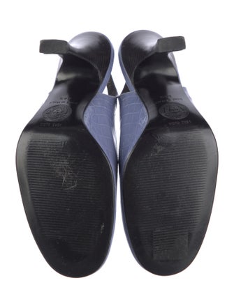 Gianni Versace Lizard Slingback Pumps