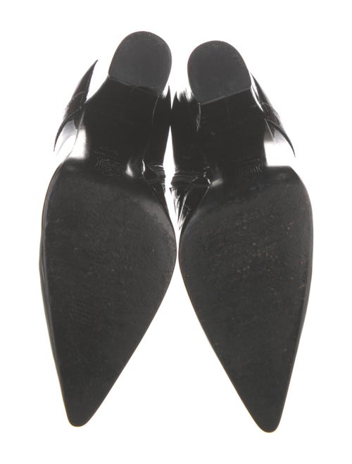 Gianni Versace Medusa Insignia Patent Leather Boots