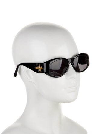 Gianni Versace Medusa Insignia Round Sunglasses