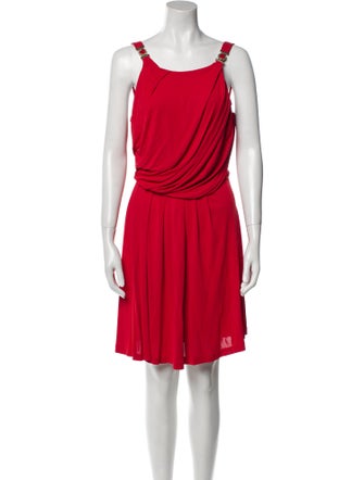 Versace Scoop Neck Mini Dress