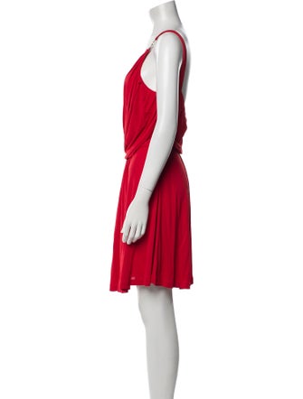 Versace Scoop Neck Mini Dress