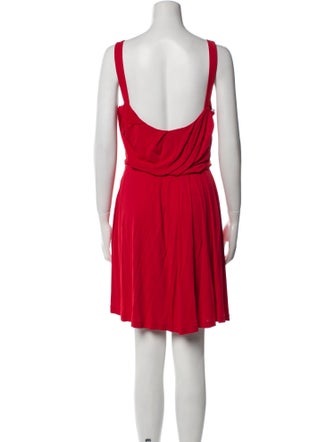 Versace Scoop Neck Mini Dress