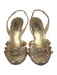 Gianni Versace Leather Slingback Sandals