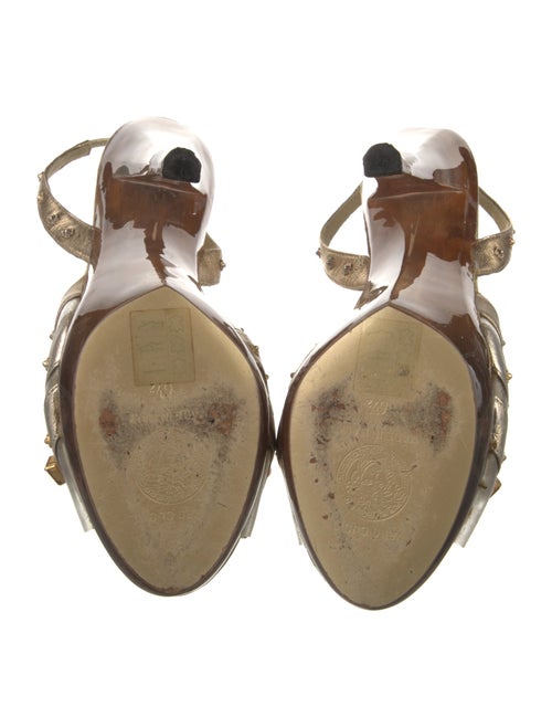 Gianni Versace Leather Slingback Sandals