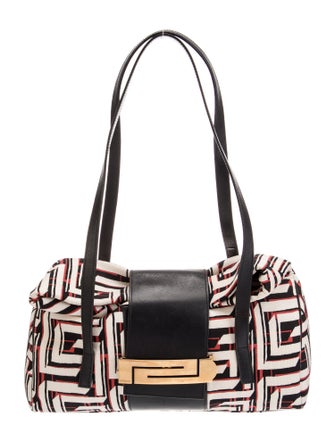 Gianni Versace Canvas Shoulder Bag
