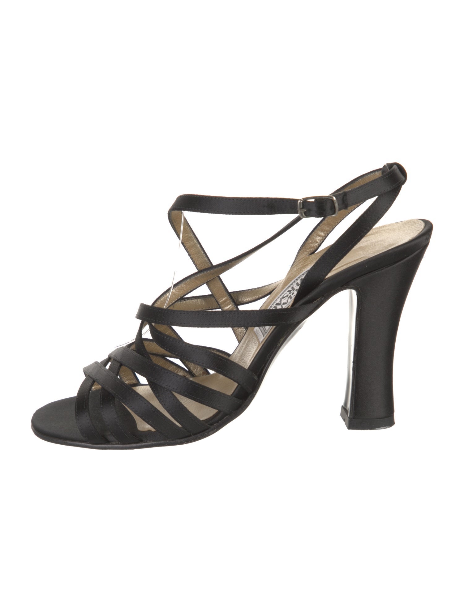 Gianni Versace Satin Slingback Sandals