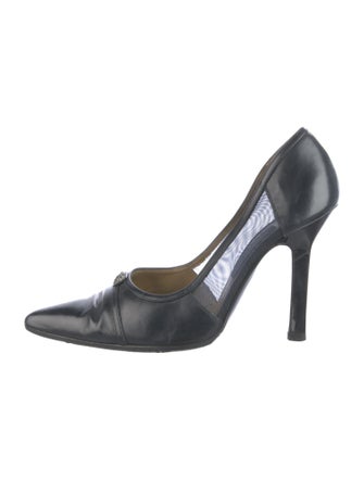 Gianni Versace Leather D'Orsay Pumps