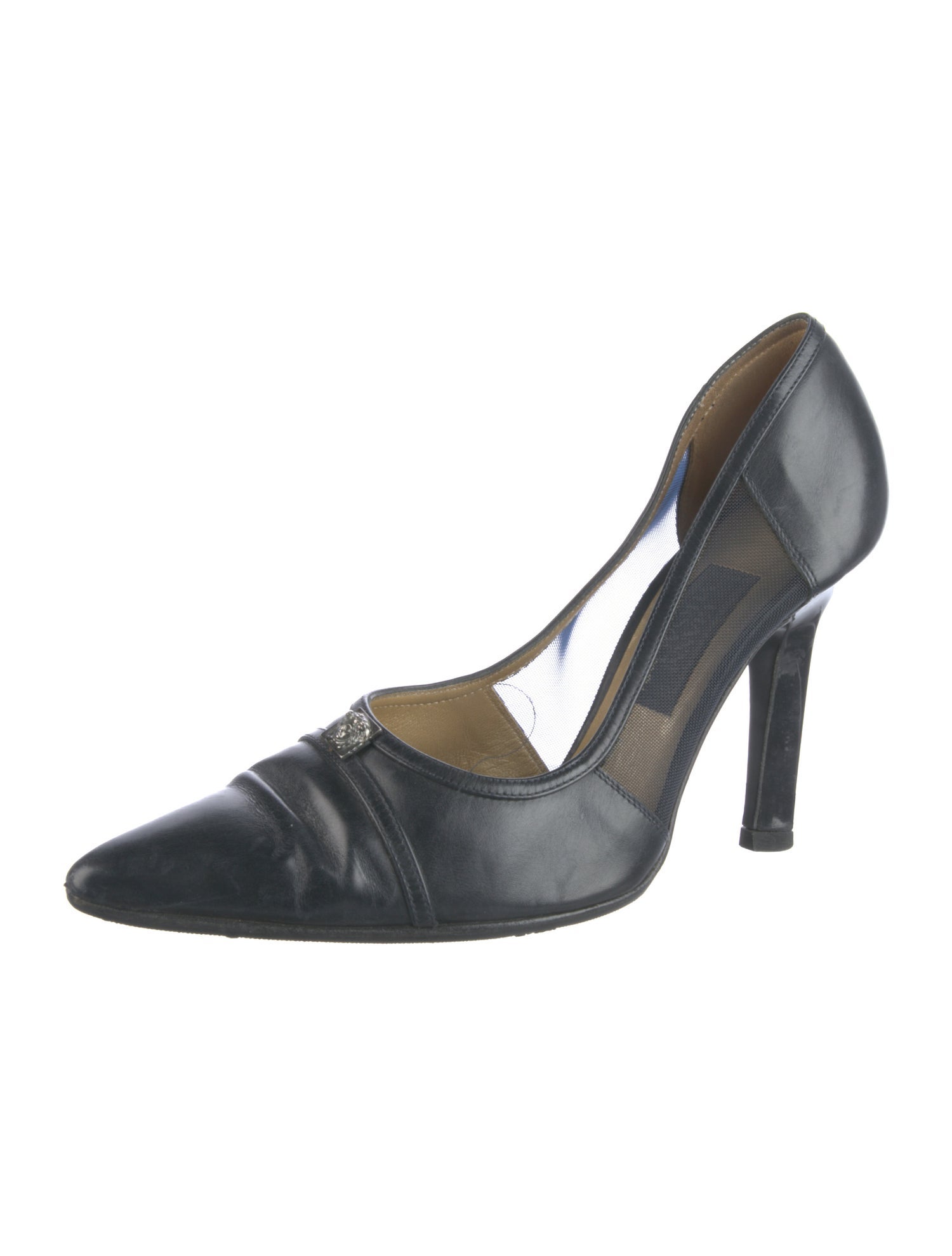 Gianni Versace Leather D'Orsay Pumps