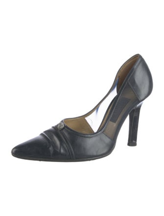 Gianni Versace Leather D'Orsay Pumps