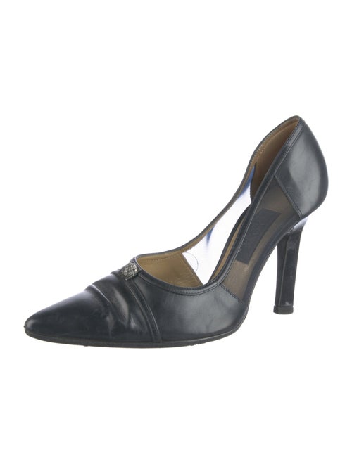 Gianni Versace Leather D'Orsay Pumps