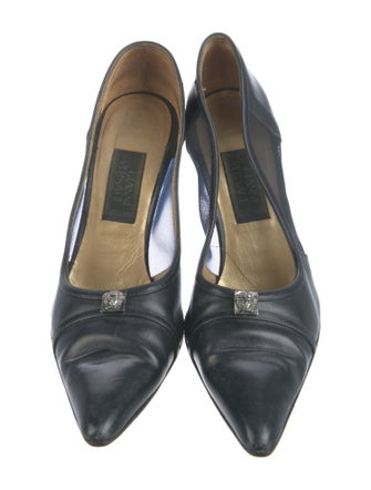 Gianni Versace Leather D'Orsay Pumps
