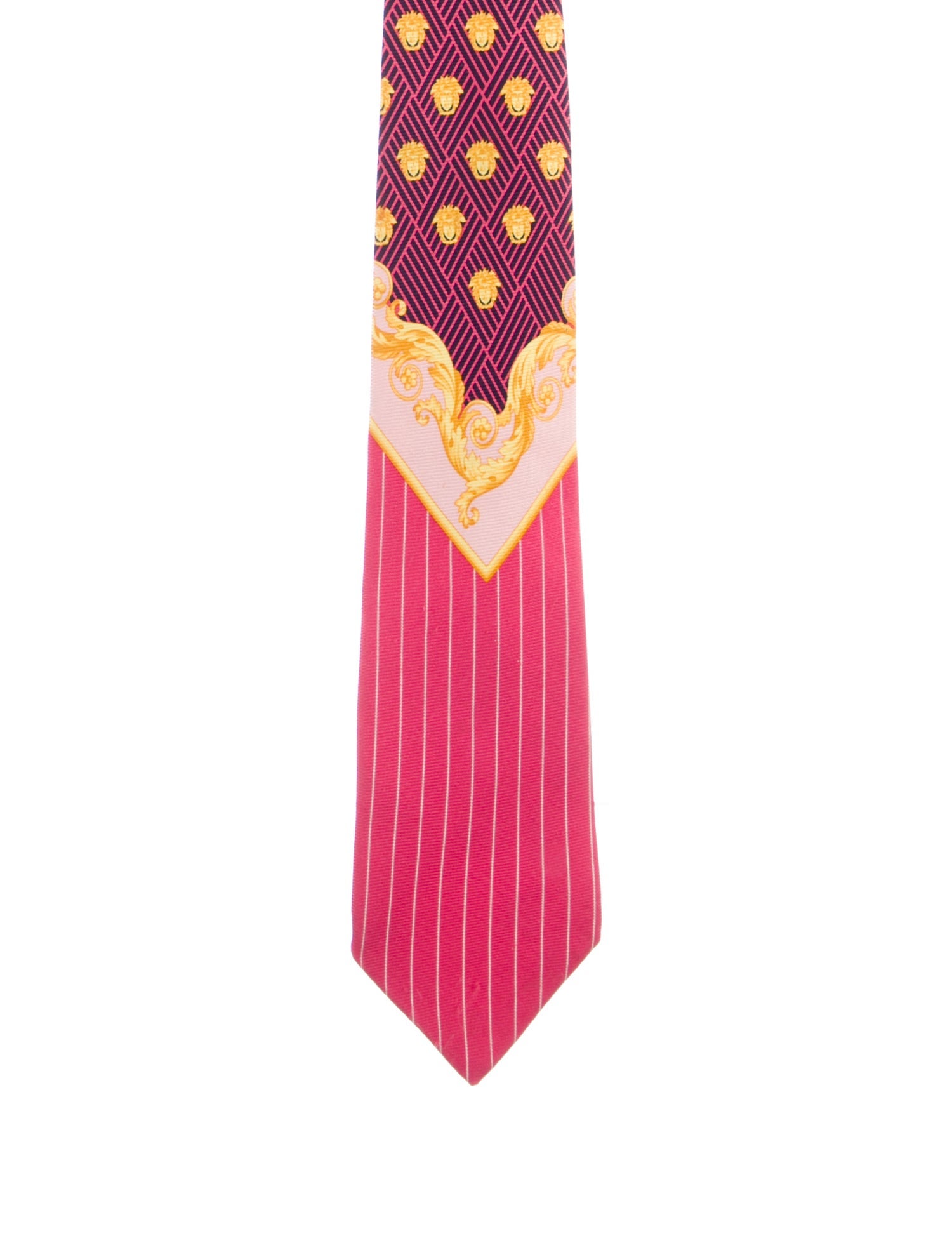 Gianni Versace Silk Pattern Print Tie