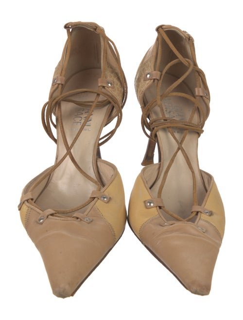 Gianni Versace Leather D'Orsay Pumps