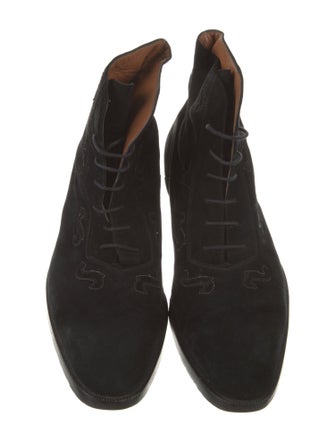 Gianni Versace Suede Lace-Up Boots