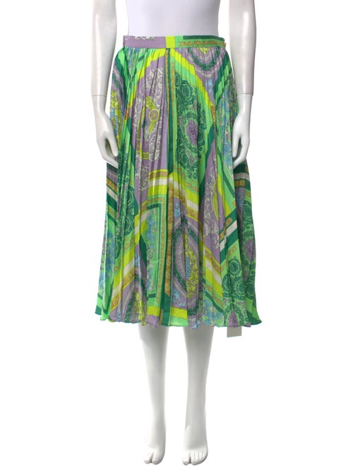 Versace Floral Print Midi Length Skirt