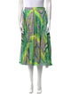 Versace Floral Print Midi Length Skirt