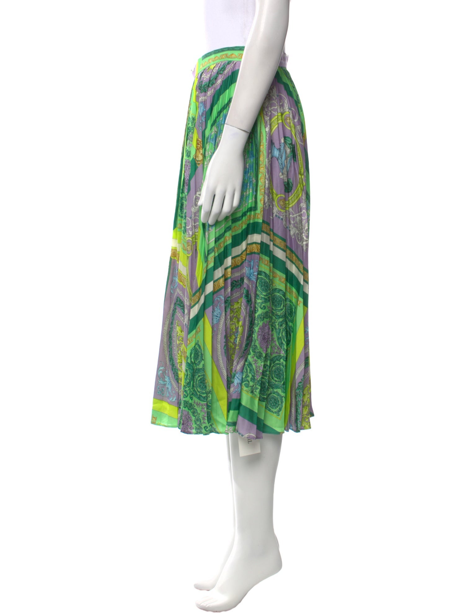 Versace Floral Print Midi Length Skirt