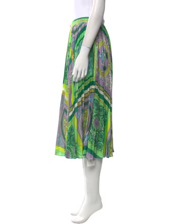 Versace Floral Print Midi Length Skirt