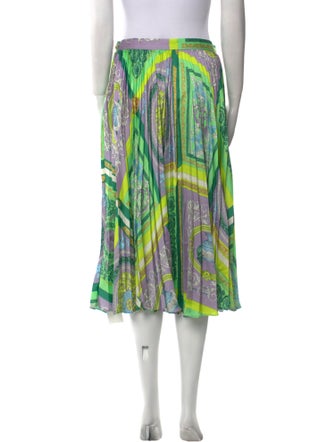Versace Floral Print Midi Length Skirt