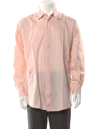 Gianni Versace Plaid Print Long Sleeve Shirt