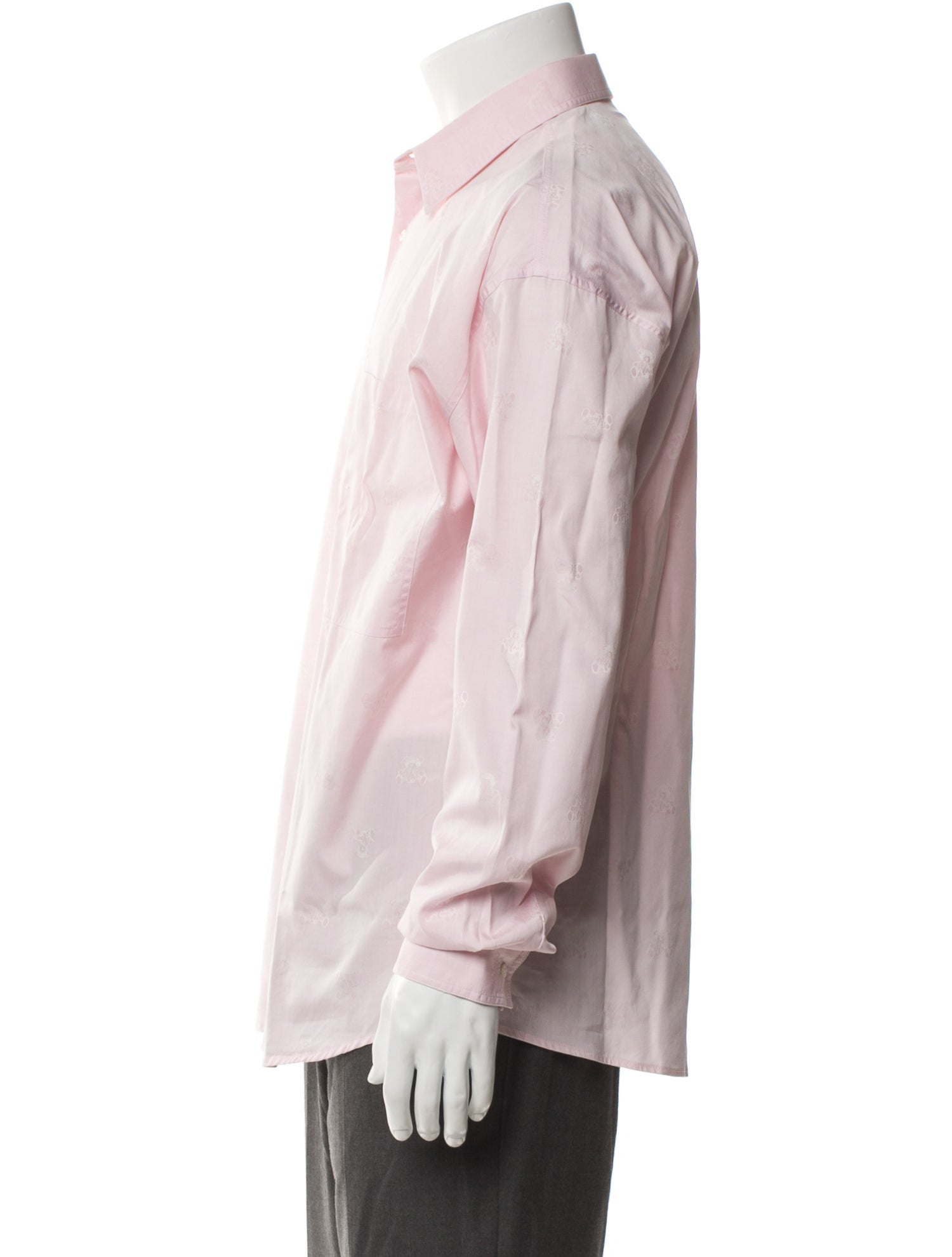 Gianni Versace Printed Long Sleeve Dress Shirt