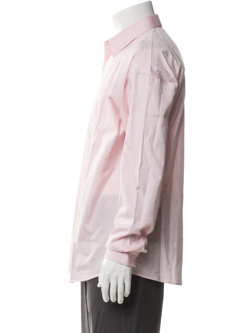 Gianni Versace Printed Long Sleeve Dress Shirt