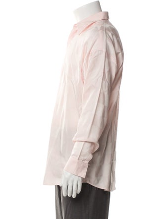 Gianni Versace Plaid Print Long Sleeve Dress Shirt