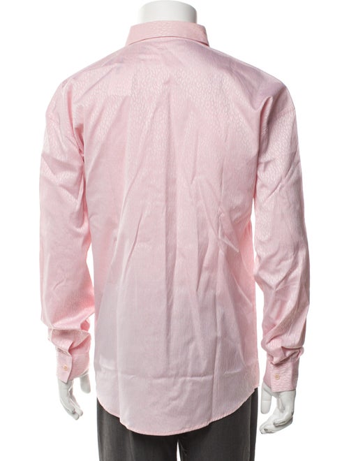 Gianni Versace Animal Print Long Sleeve Dress Shirt