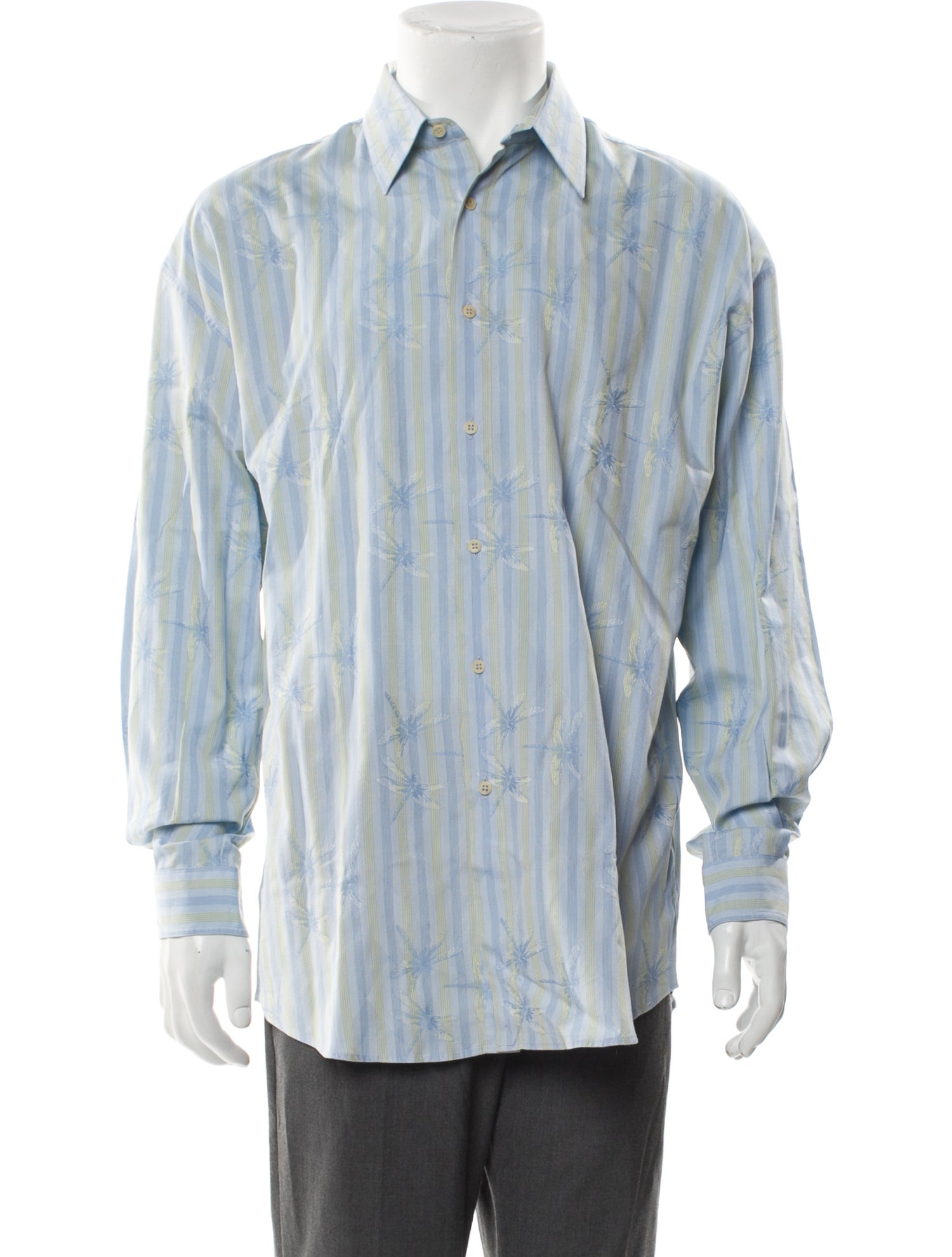 Gianni Versace Striped Long Sleeve Shirt