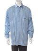 Gianni Versace Striped Long Sleeve Dress Shirt