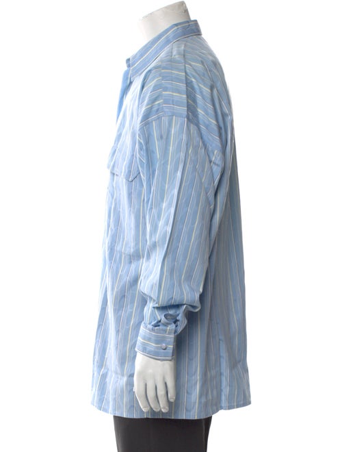 Gianni Versace Striped Long Sleeve Dress Shirt
