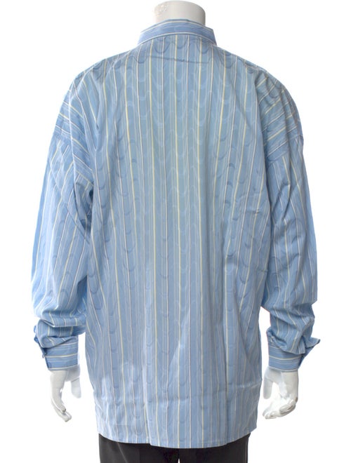 Gianni Versace Striped Long Sleeve Dress Shirt