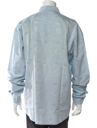 Gianni Versace Printed Long Sleeve Shirt