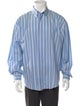 Gianni Versace Striped Long Sleeve Dress Shirt
