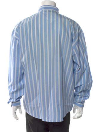 Gianni Versace Striped Long Sleeve Dress Shirt