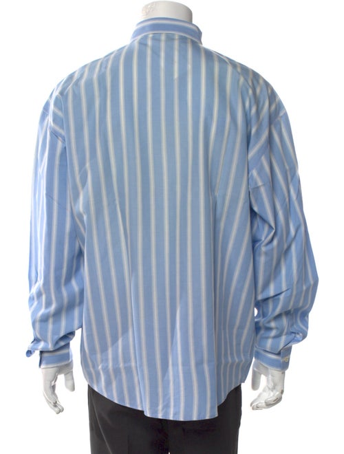Gianni Versace Striped Long Sleeve Dress Shirt